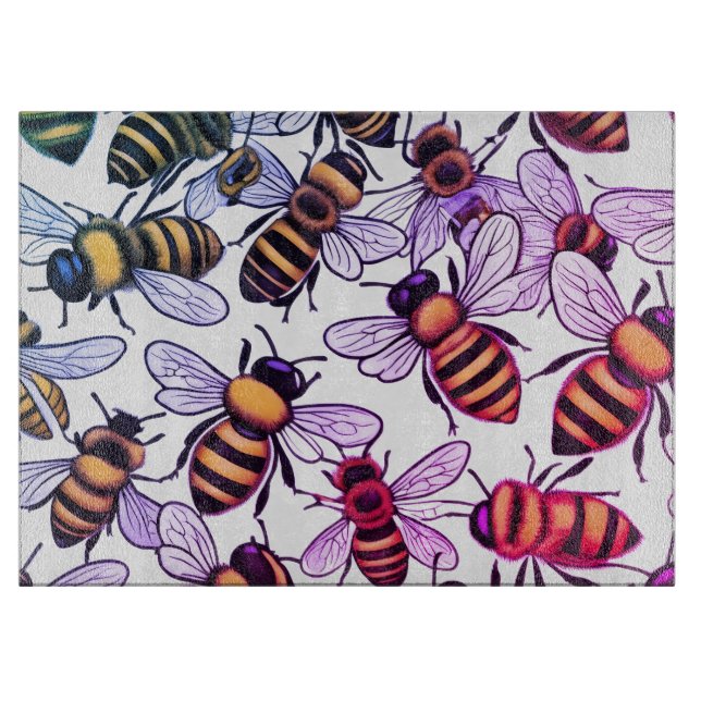 Tabla De Cortar Buzzing bee maddness (Anverso)