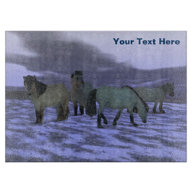 Tabla De Cortar Caballo Amanecer - Yakutia (Anverso)