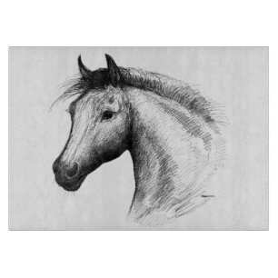 Tabla De Cortar Caballo: blanco