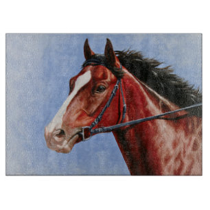 Tabla De Cortar Caballo de carreras de Bay Thoroughbred