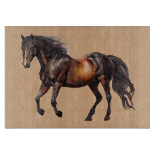 Tabla De Cortar Caballo Suroeste Marrón Crema