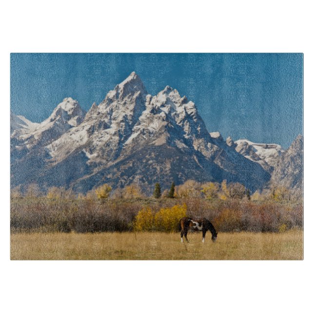 Tabla De Cortar Caballo y Grand Tetons, Moose Head Ranch (Anverso)