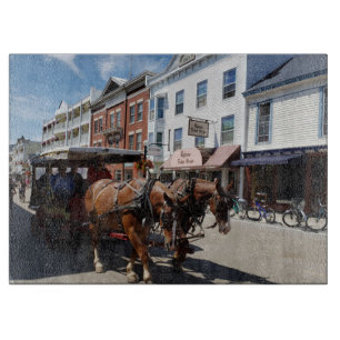 Tabla De Cortar Caballo y transporte en la isla Mackinac, Michigan
