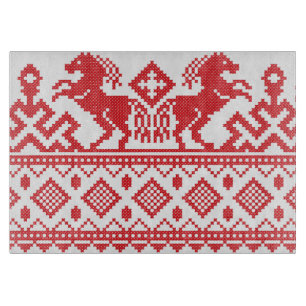 Tabla De Cortar Caballos de cría rojos