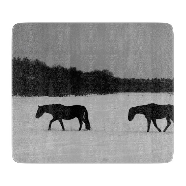 Tabla De Cortar Caballos De La Nieve Cbcna (Anverso)