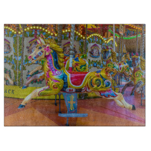 Tabla De Cortar Caballos del carrusel de cristal