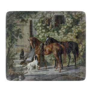 Tabla De Cortar Caballos en el Porch (por Albrecht Adam)