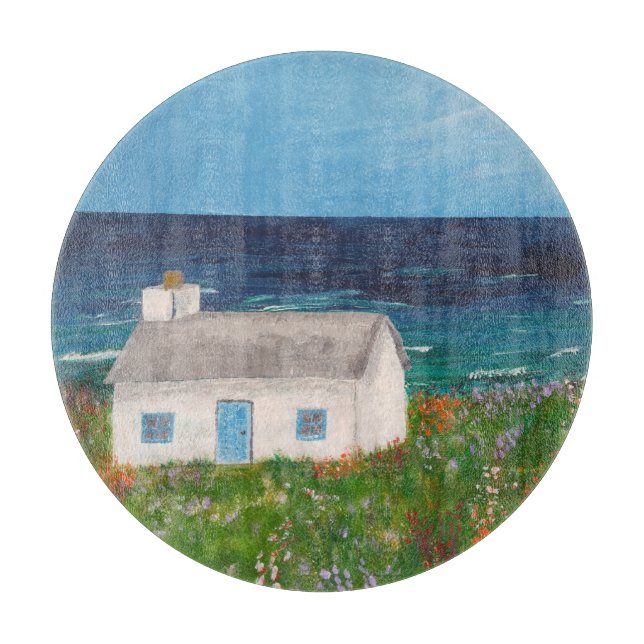 Tabla De Cortar Cabaña junto al mar  (Anverso)