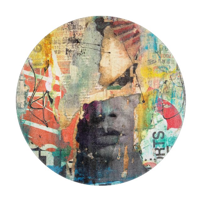 Tabla De Cortar Cabeza de Collage (Anverso)