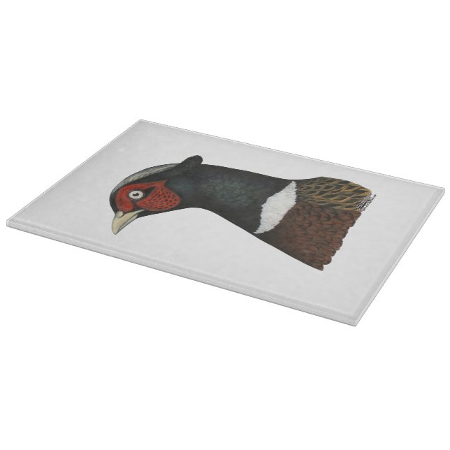 Tabla De Cortar Cabeza de Pheasant Ringneck (Borde)