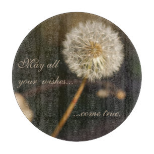 Tabla De Cortar Cabeza de semilla de Dandelion en tonos marrones