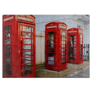 Tabla De Cortar Cabinas de teléfonos rojas de Londres, fotografí