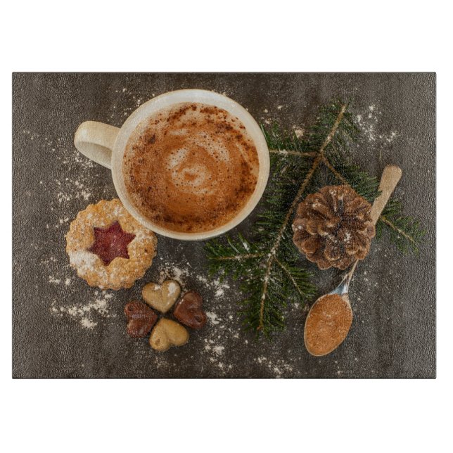 Tabla De Cortar Cacao caliente y especias (Anverso)