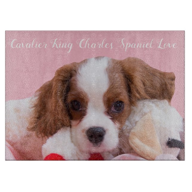 Tabla de cortar cachorro Cavalier King Charles Spa (Anverso)
