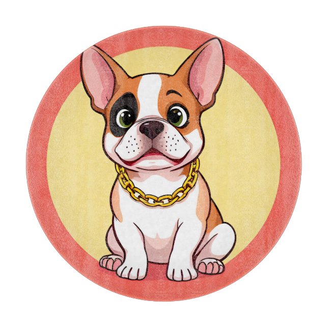 Tabla De Cortar Cachorro de dibujos animados adorable (Anverso)