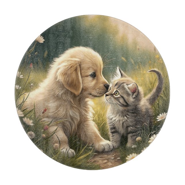 Tabla De Cortar Cachorros Y Gatitos (Anverso)