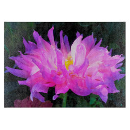 Tabla De Cortar Cactus Dahlia rosa y morado asombroso