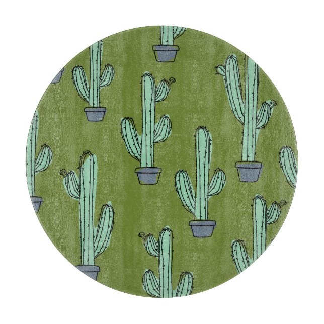 Tabla De Cortar Cactus en el Ilustracion Pot (Anverso)