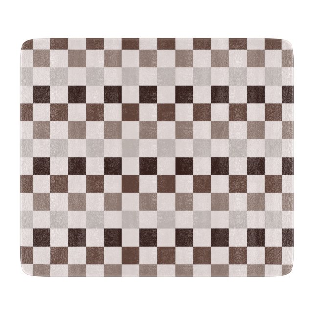 Tabla De Cortar Cafe Au Lait checkerboard pattern (Anverso)