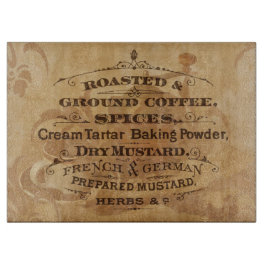 Tabla De Cortar Café de época y especias rústico y elegante