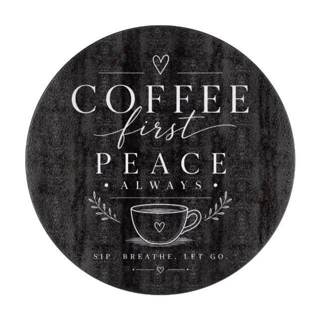 Tabla De Cortar Café primera paz (Anverso)
