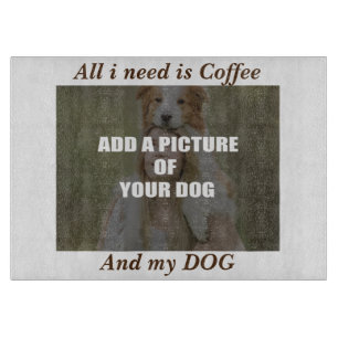 Tabla De Cortar Café y mi Cojín decorativo de perro