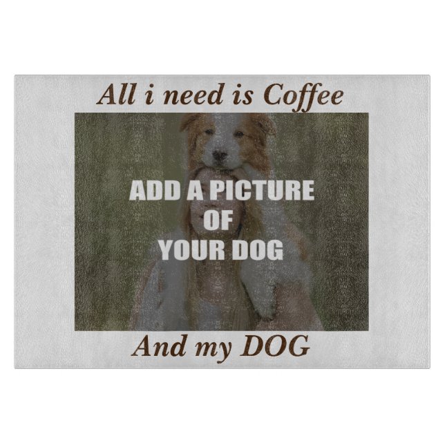 Tabla De Cortar Café y mi Cojín decorativo de perro (Anverso)