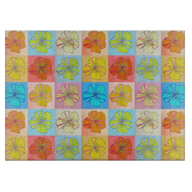 Tabla de cortar "Caja de flores" (Anverso)