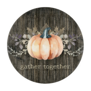 Tabla De Cortar Calabaza Acuarela