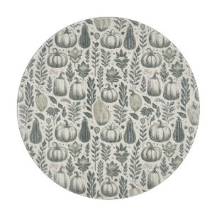 Tabla De Cortar Calabaza de Otoño Estampado Neutro