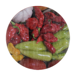 Tabla De Cortar Calabaza de pimientos de chile, verduras de esquia