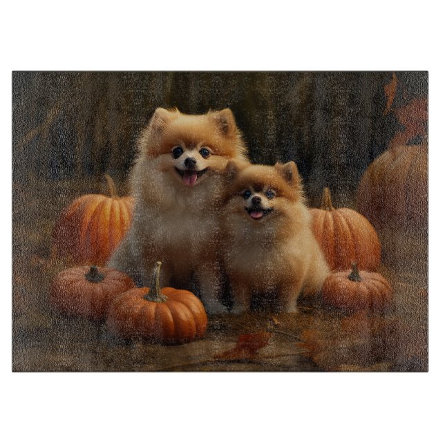 Tabla De Cortar Calabaza deslumbrante Pomerania de uva de otoño (Anverso)