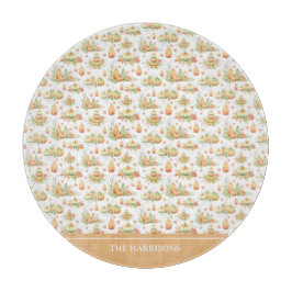 Tabla De Cortar Calabaza otoñal deja un día de Acción de Gracias d