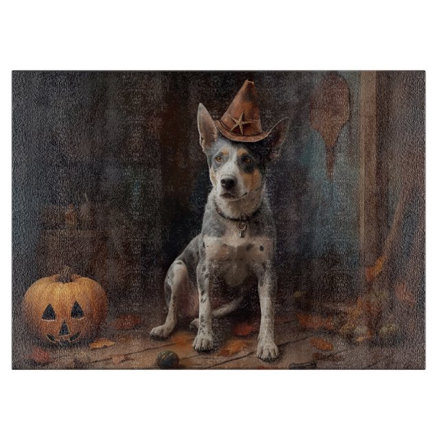 Tabla De Cortar Calabazas Australianas de Ganado Halloween Espanto (Anverso)