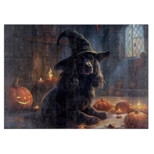 Tabla De Cortar Calabazas de Cocker Spaniel Halloween Scary
