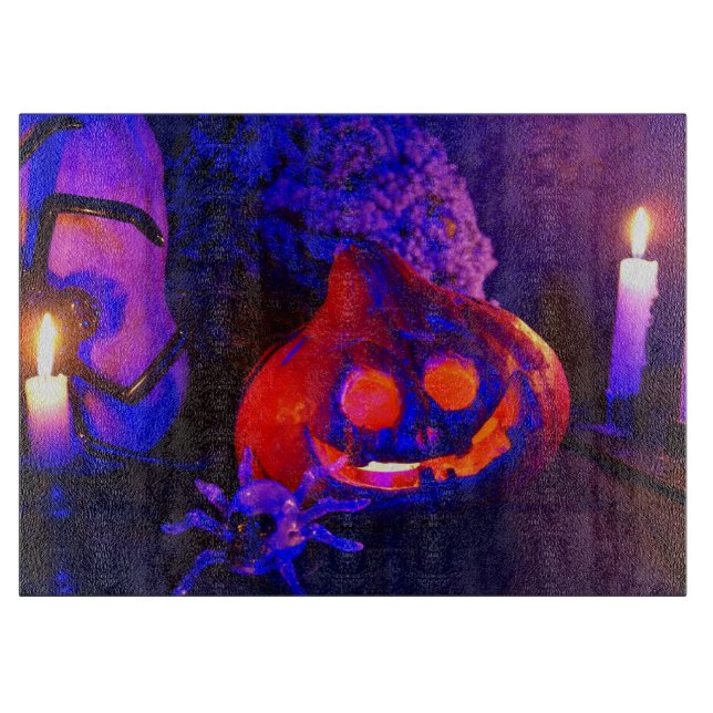 Tabla De Cortar Calabazas de neón (Anverso)