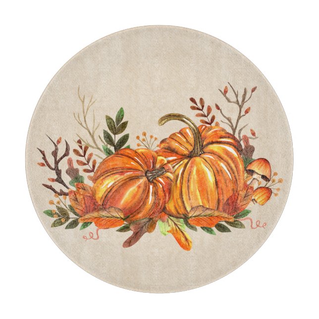 Tabla De Cortar Calabazas de otoño (Anverso)