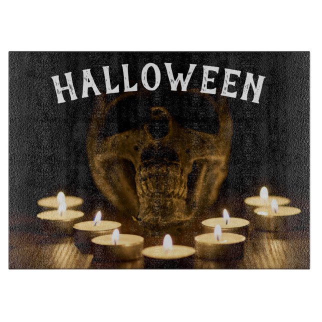 Tabla De Cortar Calavera y velas (Anverso)