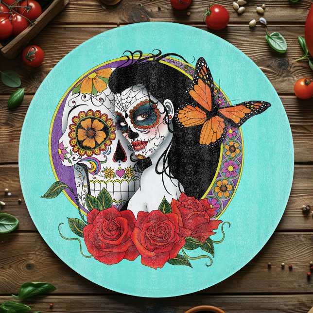 Tabla De Cortar Calaveras de azúcar Art Nouveau (Subido por el creador)