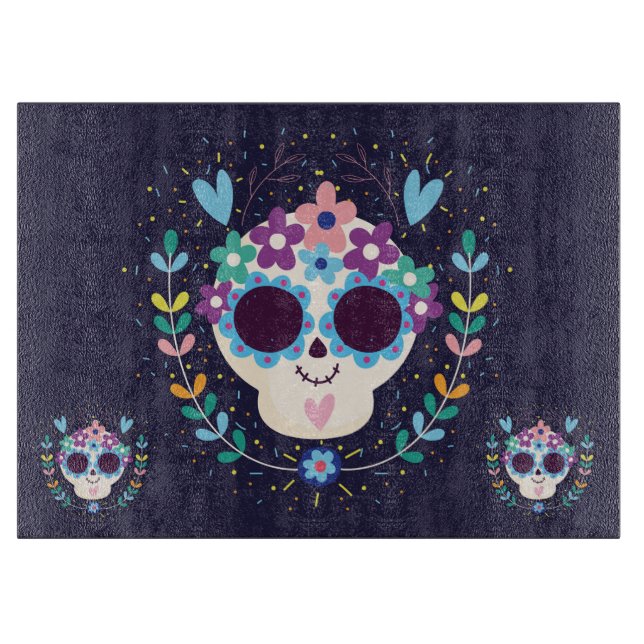 Tabla De Cortar Calaveras decorativas (Anverso)