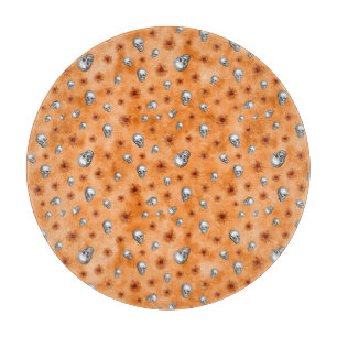 Tabla De Cortar Calaveras naranjas y diseño de la serie girasol 8 
