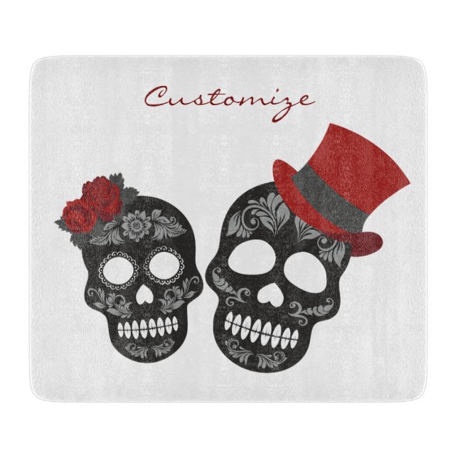 Tabla De Cortar Calaveras negras Duo Thunder_Cove (Anverso)