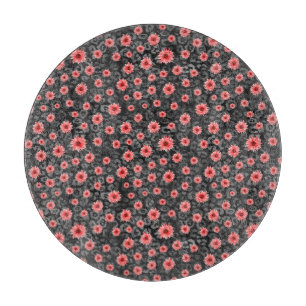 Tabla De Cortar Calaveras rojas y diseño de la serie girasol 2 
