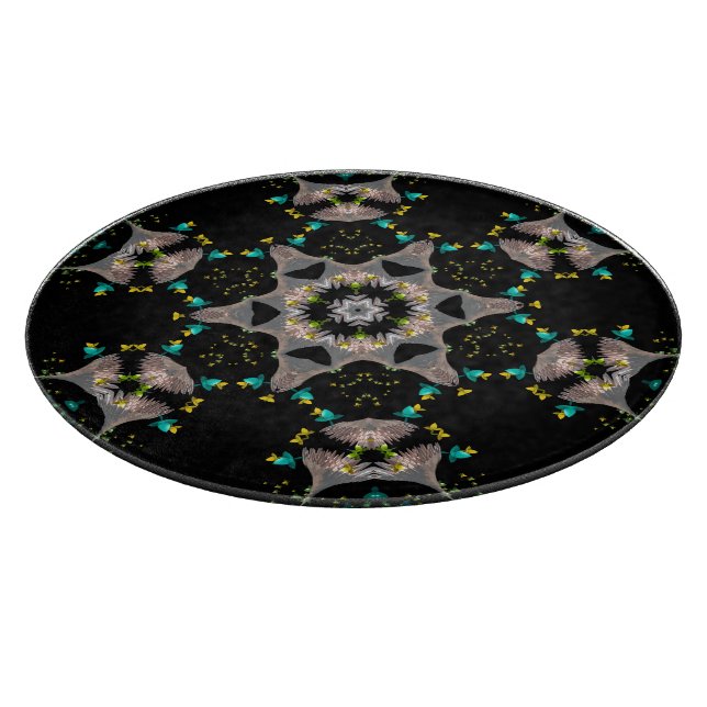 Tabla De Cortar Calidoscopio Nocturno de Terciopelo  (Borde)