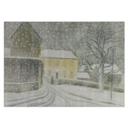 Tabla De Cortar Calle Halstead en Nieve (por Eric Ravilious)