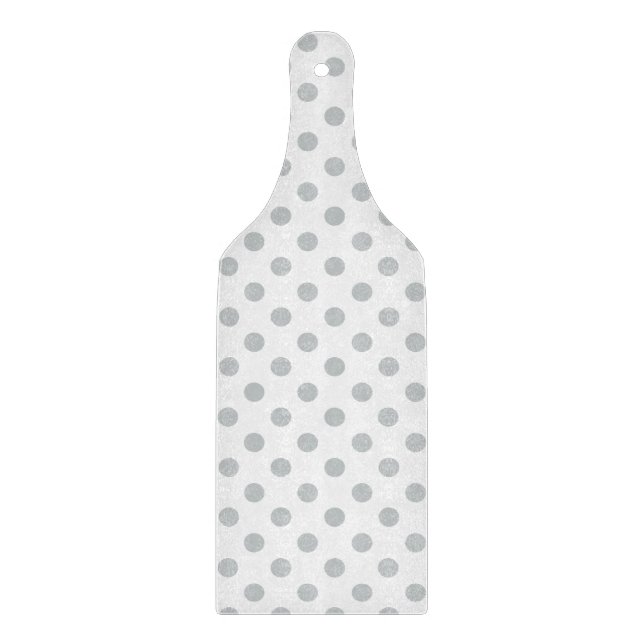 Tabla De Cortar Cambiar puntos de polka gris Cualquier Personaliza (Anverso)