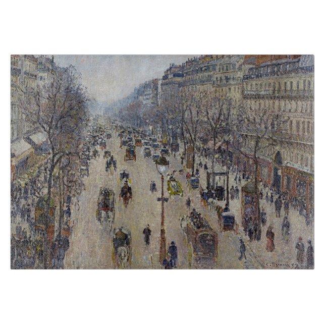 Tabla De Cortar Camille Pissarro - Boulevard Montmartre, mañana (Anverso)