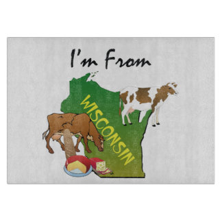 Tabla De Cortar CAMISETA soy de Wisconsin