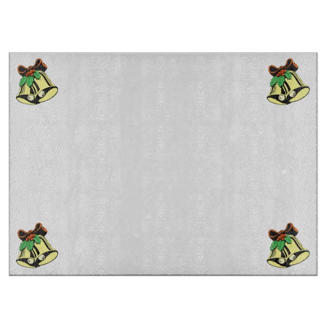 Tabla De Cortar Campanas de Navidad de Vidrio (Anverso)