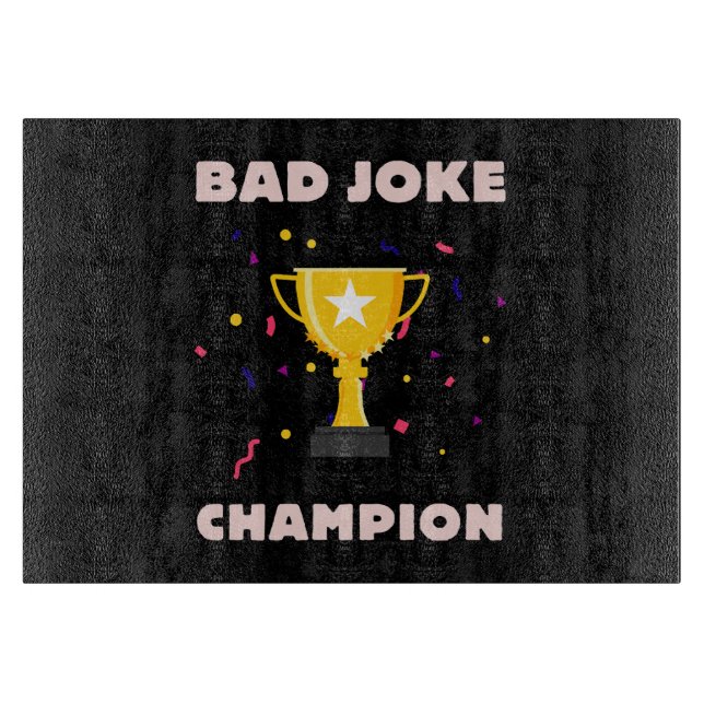 Tabla De Cortar Campeón de chistes malos (Anverso)